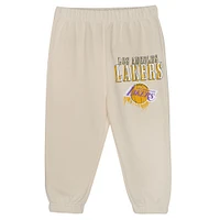 Toddler Mitchell & Ness  Cream Los Angeles Lakers Hang Time Oversized Pullover Hoodie Pants Set