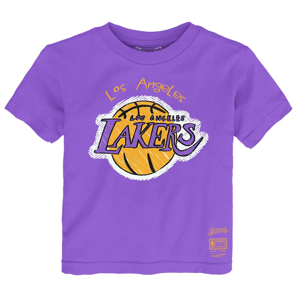Toddler Mitchell & Ness Purple Los Angeles Lakers Favorite Team T-Shirt
