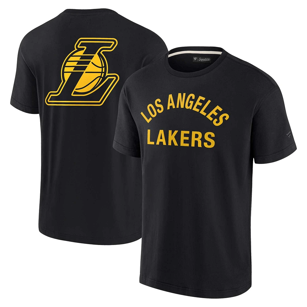 Unisex Fanatics Black Los Angeles Lakers Elements Super Soft Short Sleeve T-Shirt