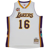 Unisexe Mitchell & Ness Pau Gasol Blanc Los Angeles Lakers Hall of Fame Classe de 2023 Throwback Swingman Jersey