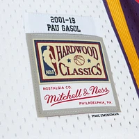 Unisexe Mitchell & Ness Pau Gasol Blanc Los Angeles Lakers Hall of Fame Classe de 2023 Throwback Swingman Jersey