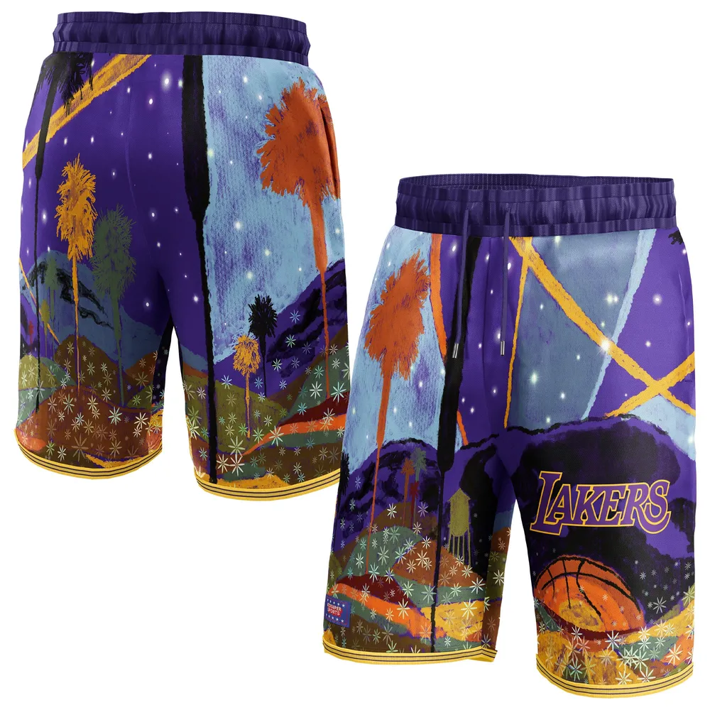 Women's Mitchell & Ness Gold Los Angeles Lakers Jump Shot Shorts