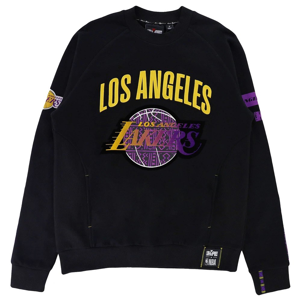 Unisex NBA x Two Hype  Black Los Angeles Lakers Culture & Hoops Heavyweight Pullover Sweatshirt