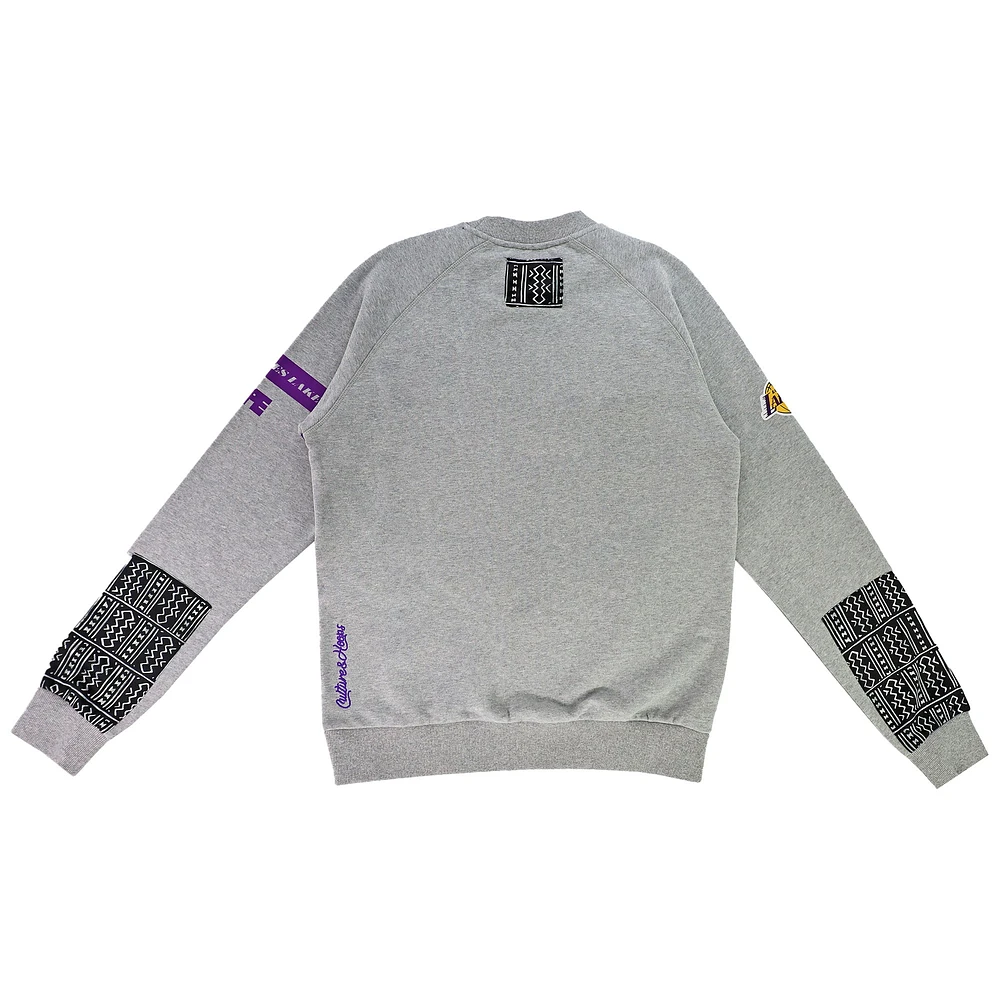 Unisex NBA x Two Hype  Heather Gray Los Angeles Lakers Culture & Hoops Heavyweight Pullover Sweatshirt