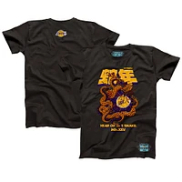 T-shirt unisexe NBALab x Hyperfly Heather Black Los Angeles Lakers Année du serpent Collection Nouvel An lunaire