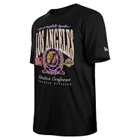 Unisex New Era  Black Los Angeles Lakers Oversized Essentials Boxy T-Shirt