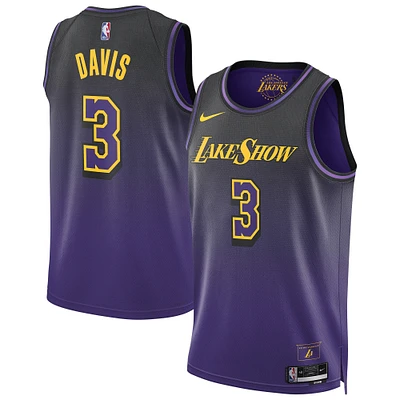 Maillot de joueur Nike unisexe Anthony Davis violet Los Angeles Lakers 2024/25 Swingman - Édition City