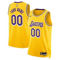 Unisex Nike Gold Los Angeles Lakers 2022/23 Custom Swingman Jersey - Icon Edition