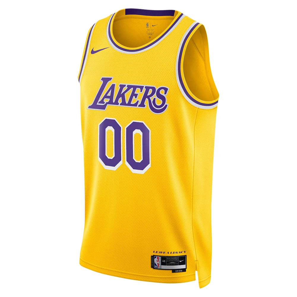 Unisex Nike Gold Los Angeles Lakers 2022/23 Custom Swingman Jersey - Icon Edition