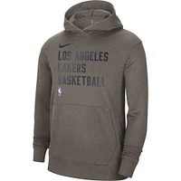 Unisex Nike Heather Gray Los Angeles Lakers 2023/24 Performance Spotlight On-Court Practice Pullover Hoodie