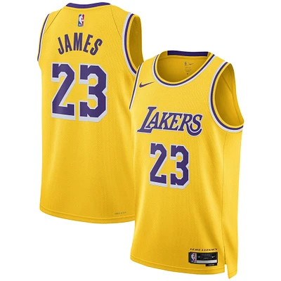 Maillot Nike LeBron James Gold Los Angeles Lakers Swingman unisexe - Édition Icon