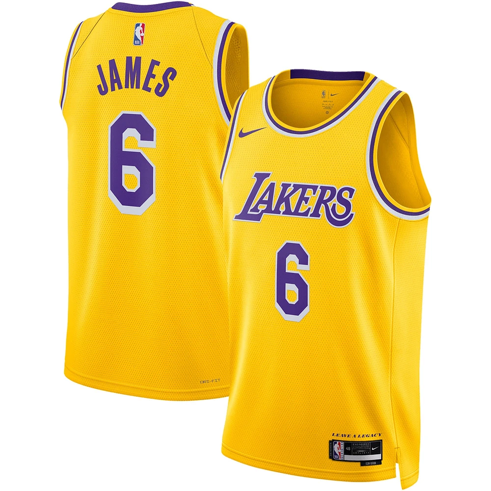 Unisex Nike LeBron James Gold Los Angeles Lakers Swingman Player Jersey - Icon Edition