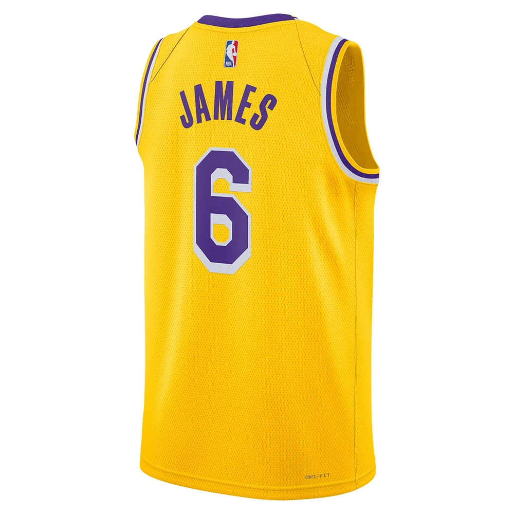 Unisex Nike LeBron James Gold Los Angeles Lakers Swingman Player Jersey - Icon Edition