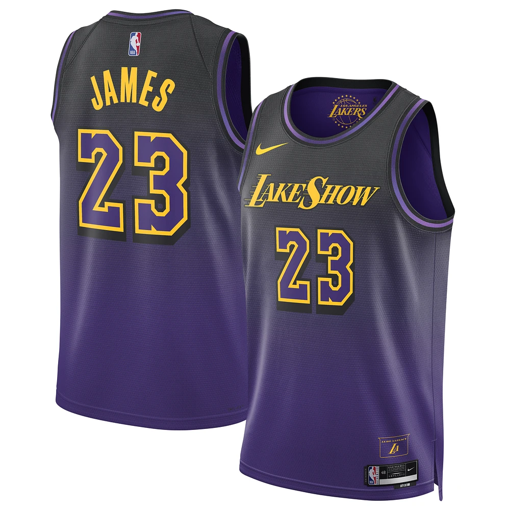 Maillot de joueur Nike LeBron James violet Los Angeles Lakers 2024/25 Swingman - Édition City