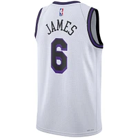 Maillot Swingman Nike LeBron James Los Angeles Lakers 2022/23 Unisexe Blanc - City Edition