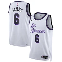 Maillot Swingman Nike LeBron James Los Angeles Lakers 2022/23 Unisexe Blanc - City Edition