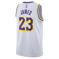 Maillot Nike LeBron James Swingman blanc des Lakers de Los Angeles - Édition Association