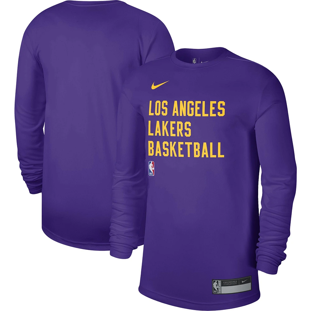 T-shirt à manches longues unisexe Nike Los Angeles Lakers 2023/24 Legend On-Court Practice pourpre