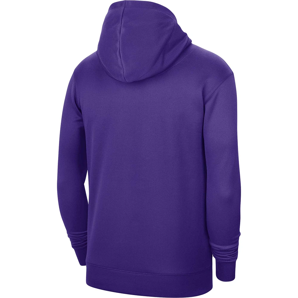 Unisex Nike Purple Los Angeles Lakers 2023/24 Performance Spotlight On-Court Practice Pullover Hoodie