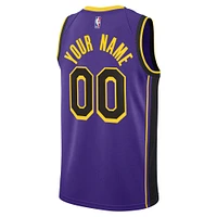 Maillot Nike violet personnalisé Swingman des Los Angeles Lakers pour homme - Édition City