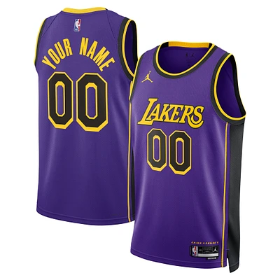 Maillot Nike violet personnalisé Swingman des Los Angeles Lakers pour homme - Édition City