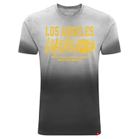 Unisex Sportiqe Black Los Angeles Lakers Bingham Sun-Fade T-Shirt