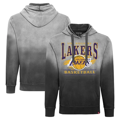 Unisex Sportiqe Black Los Angeles Lakers Blake Sun-Fade Pullover Hoodie