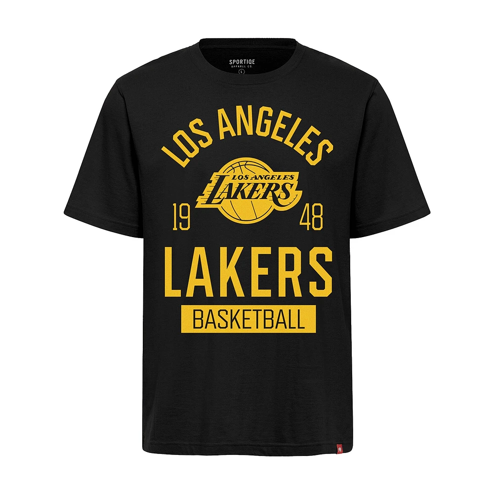 Unisex Sportiqe  Black Los Angeles Lakers Duke Premium T-Shirt