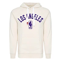 Unisex Sportiqe  Cream Los Angeles Lakers Olsen Tri-Blend Pullover Hoodie