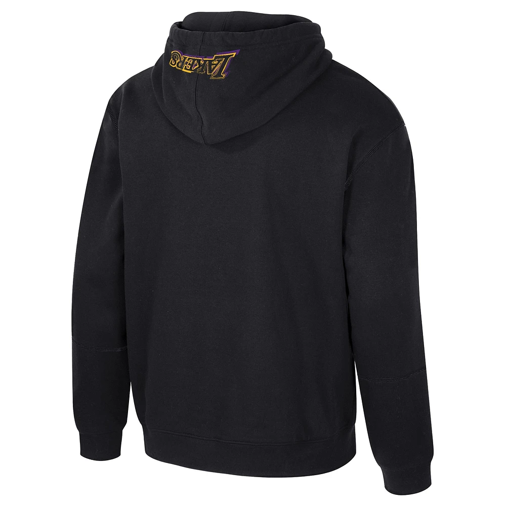 Unisex Stadium Essentials Black Los Angeles Lakers Elementized Pullover Hoodie