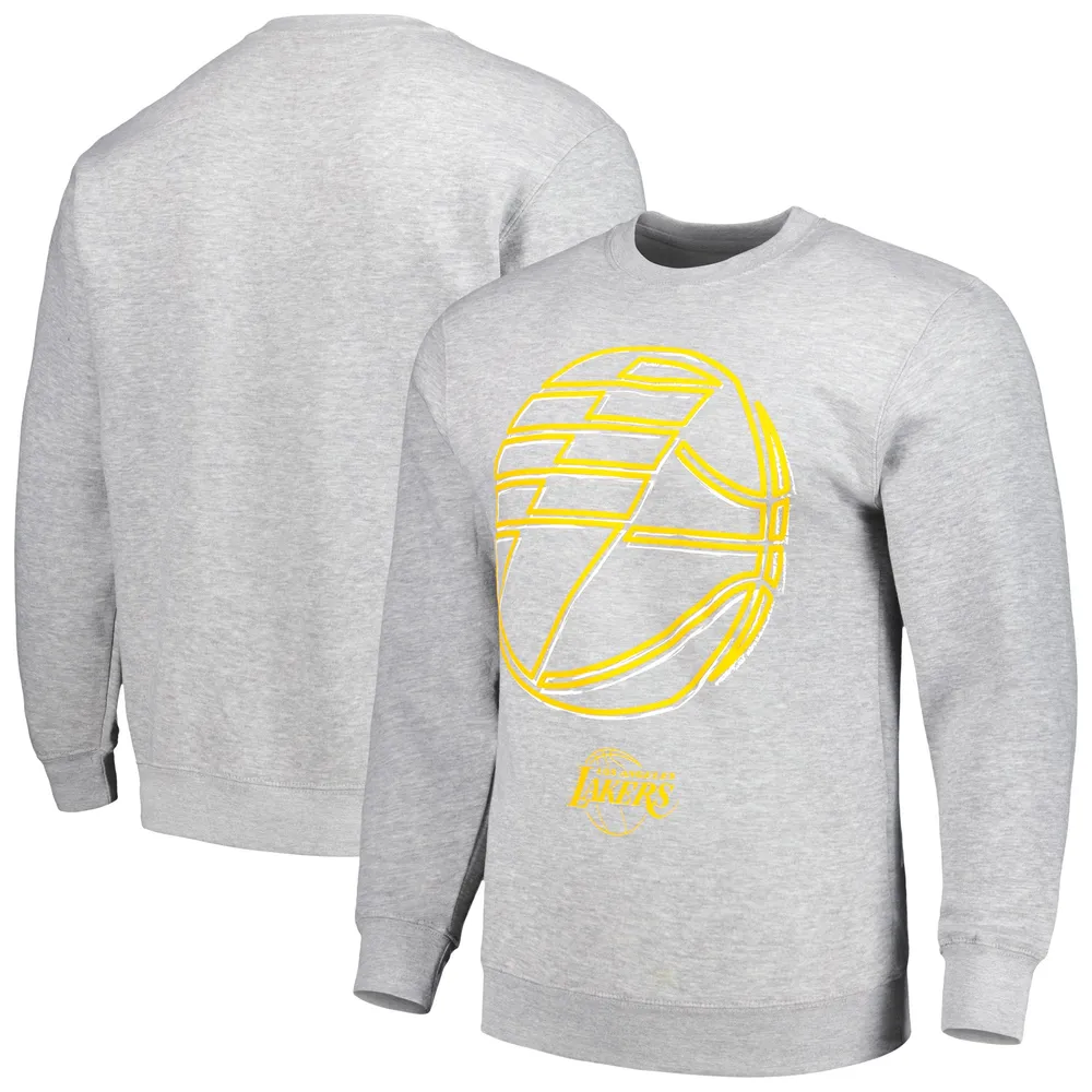 Sweat à capuche unisexe Stadium Essentials Heather Grey Los Angeles Lakers Element Logo Pop