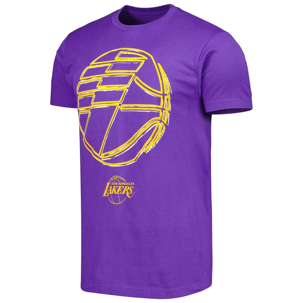 Unisex Stadium Essentials Purple Los Angeles Lakers Element Logo Pop T-Shirt