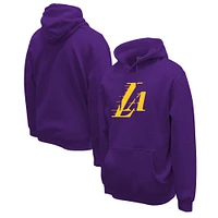 Sweat à capuche unisexe Stadium Essentials violet des Los Angeles Lakers avec logo principal