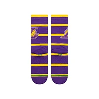 Chaussettes unisexes Stance Los Angeles Lakers Prep Stripe Crew