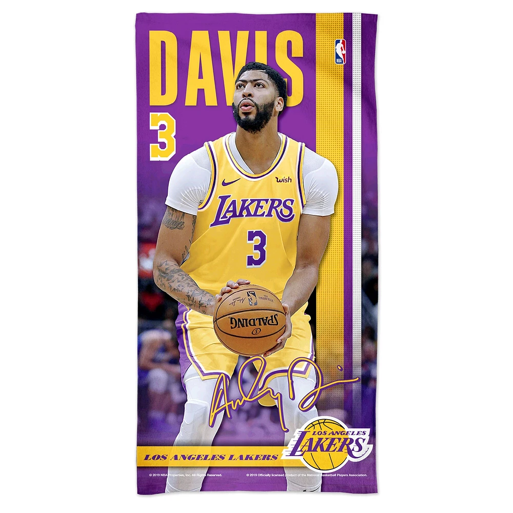 WinCraft Anthony Davis Los Angeles Lakers 30'' x 60'' Serviette de Plage Spectra