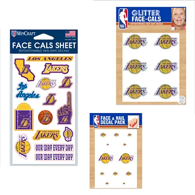 WinCraft Los Angeles Lakers 4" x 7" Waterless Tattoos Set