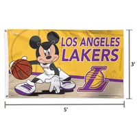 WinCraft Los Angeles Lakers Drapeau Disney de luxe à face unique 3 pi x 5 pi