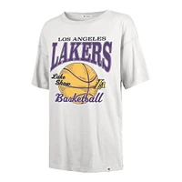 Women's '47  White Los Angeles Lakers City Edition Down Court Sadie T-Shirt