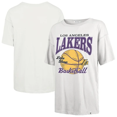 Women's '47  White Los Angeles Lakers City Edition Down Court Sadie T-Shirt