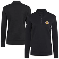 Women's Levelwear  Black Los Angeles Lakers Cushion Quarter-Zip Pullover