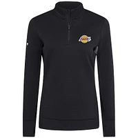 Women's Levelwear  Black Los Angeles Lakers Cushion Quarter-Zip Pullover
