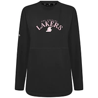 Women's Levelwear  Black Los Angeles Lakers Mother's Day Beaudry Arched Pullover Sweatshirt