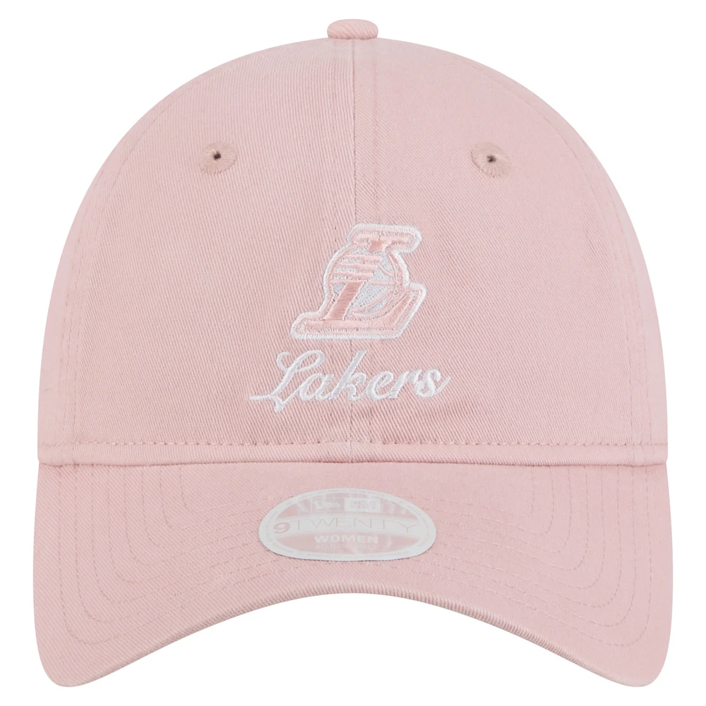 Casquette ajustable Gameday Preppy 9TWENTY rose New Era pour femme Los Angeles Lakers
