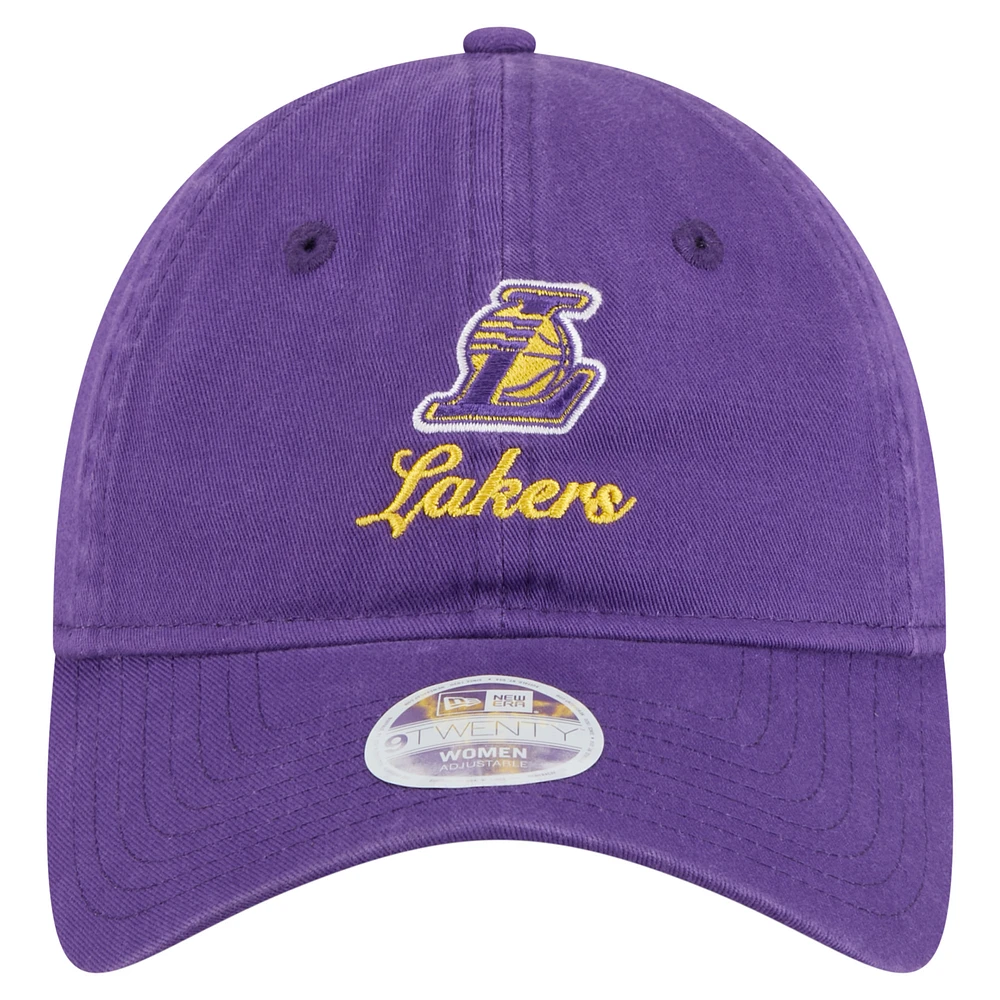 Women's New Era Los Angeles Lakers Gameday Preppy 9TWENTY Adjustable Hat