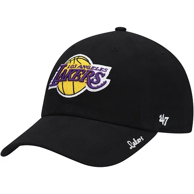 Casquette réglable avec logo Miata Clean Up des Los Angeles Lakers '47 pour femmes, noir