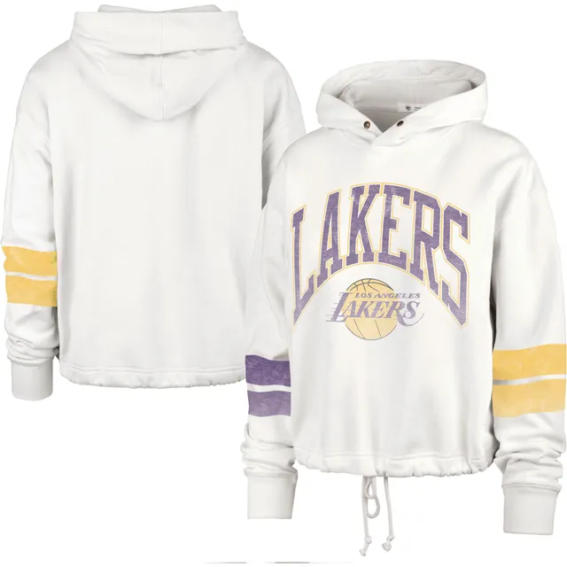 Women's Los Angeles Lakers Nike Gold Essential Pullover Cropped Hoodie