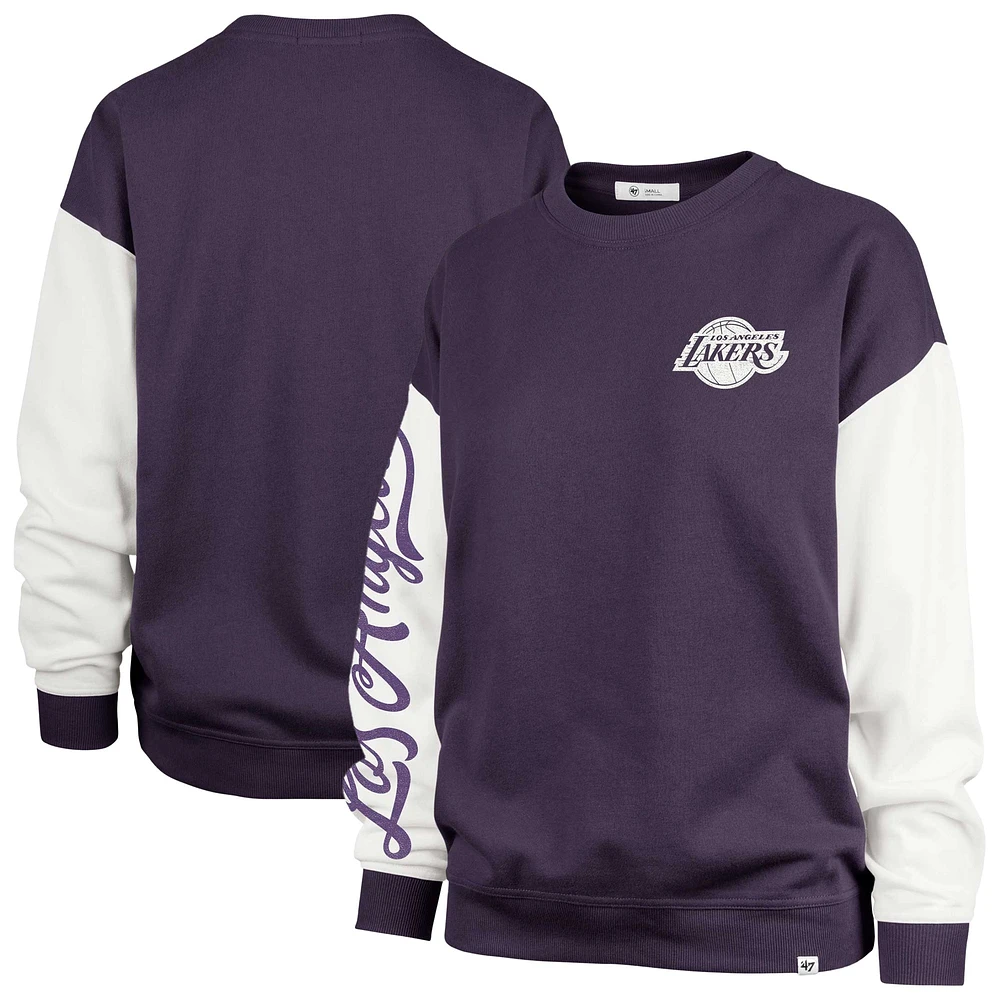 Sweat-shirt oversize pour femme '47 violet Los Angeles Lakers Rise Andie