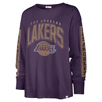 T-shirt à manches longues Tomcat des Los Angeles Lakers '47 violet pour femmes