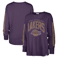 T-shirt à manches longues Tomcat des Los Angeles Lakers '47 violet pour femmes