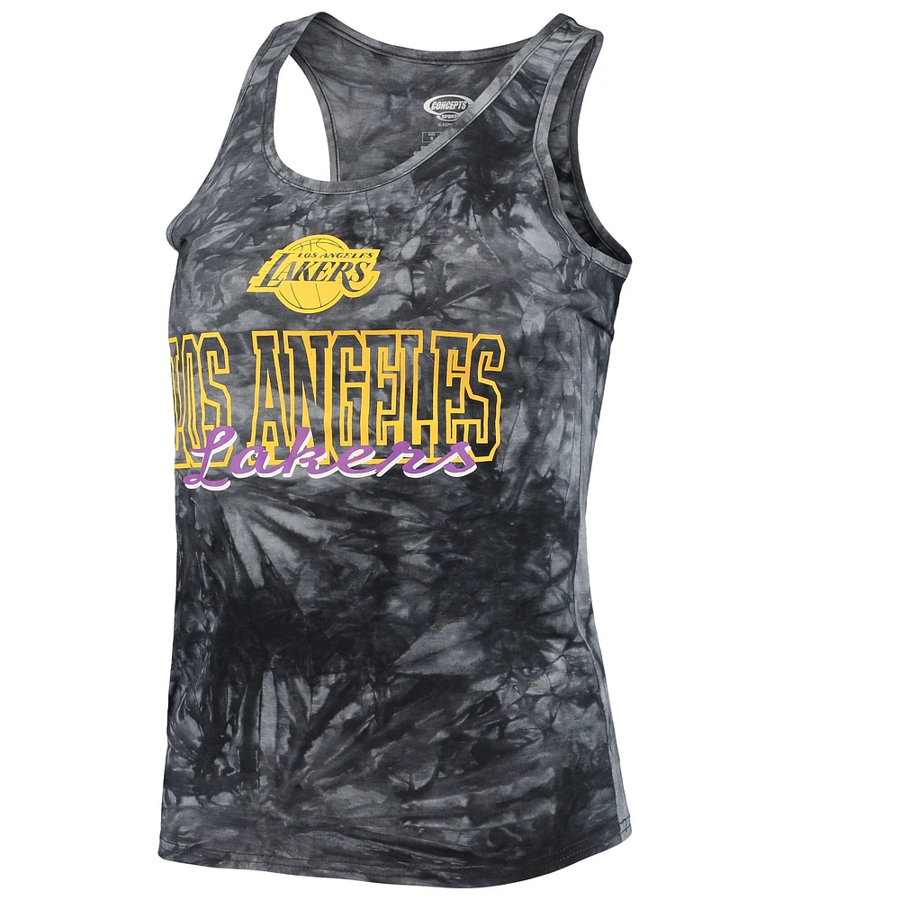 Concepts Sport Charcoal Los Angeles Lakers Billboard Ensemble de nuit avec débardeur et short